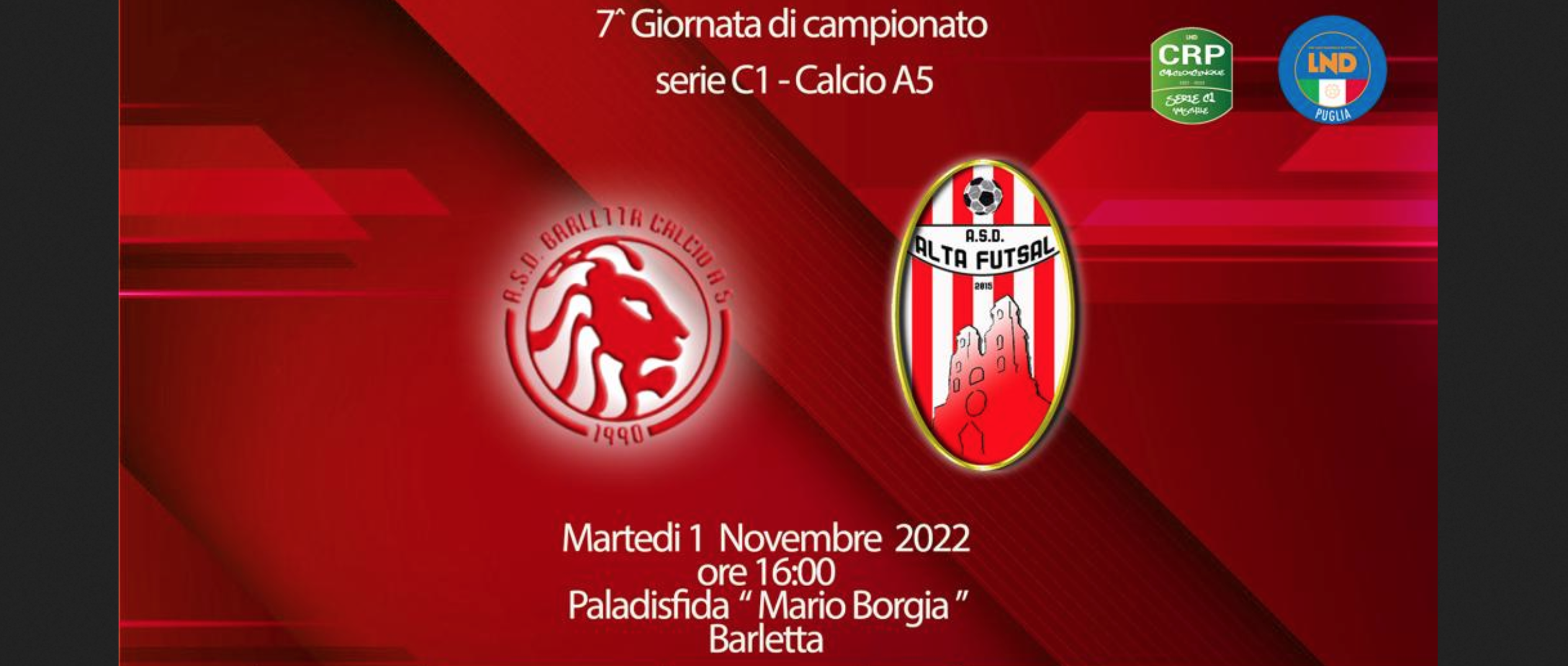 Alta Futsal, domani di nuovo in campo per il turno infrasettimanale.