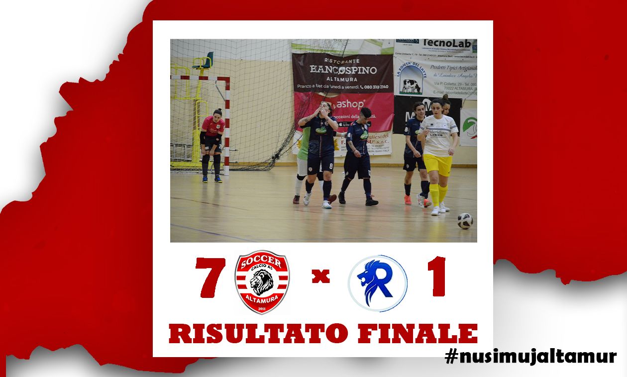 Soccer Altamura, ad un punto dai play-off con la vittoria contro il Reggio Sporting Club per 7 a 1