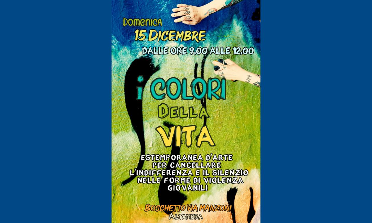 Boschetto di Altamura, “I Colori della Vita”: l’evento contro il bullismo tra arte e riflessione collettiva per cancellare l’indifferenza