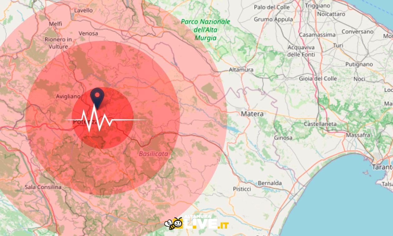 Terremoto in Basilicata, scossa avvertita anche ad Altamura