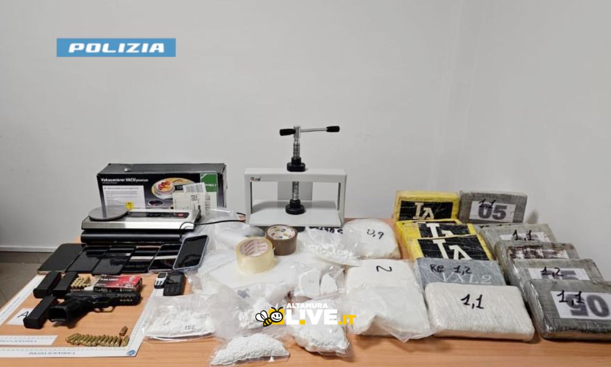Trasportavano droga da Altamura a Lecce, sequestrati quasi 18 kg di cocaina