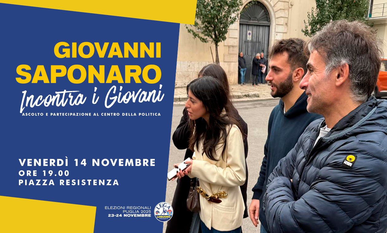 Giovanni Saponaro incontra i giovani: ascolto e partecipazione al centro della politica