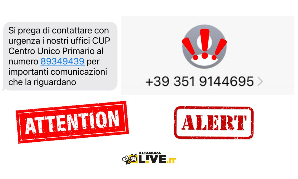 Messaggi truffa anche dalla ASL Bari che mette in guardia i cittadini: “Non provengono da nostri servizi, non rispondete e denunciate”