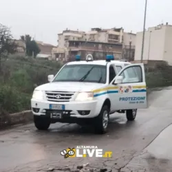 Allerta arancione: attivato il monitoraggio sul territorio della Protezione Civile di Altamura